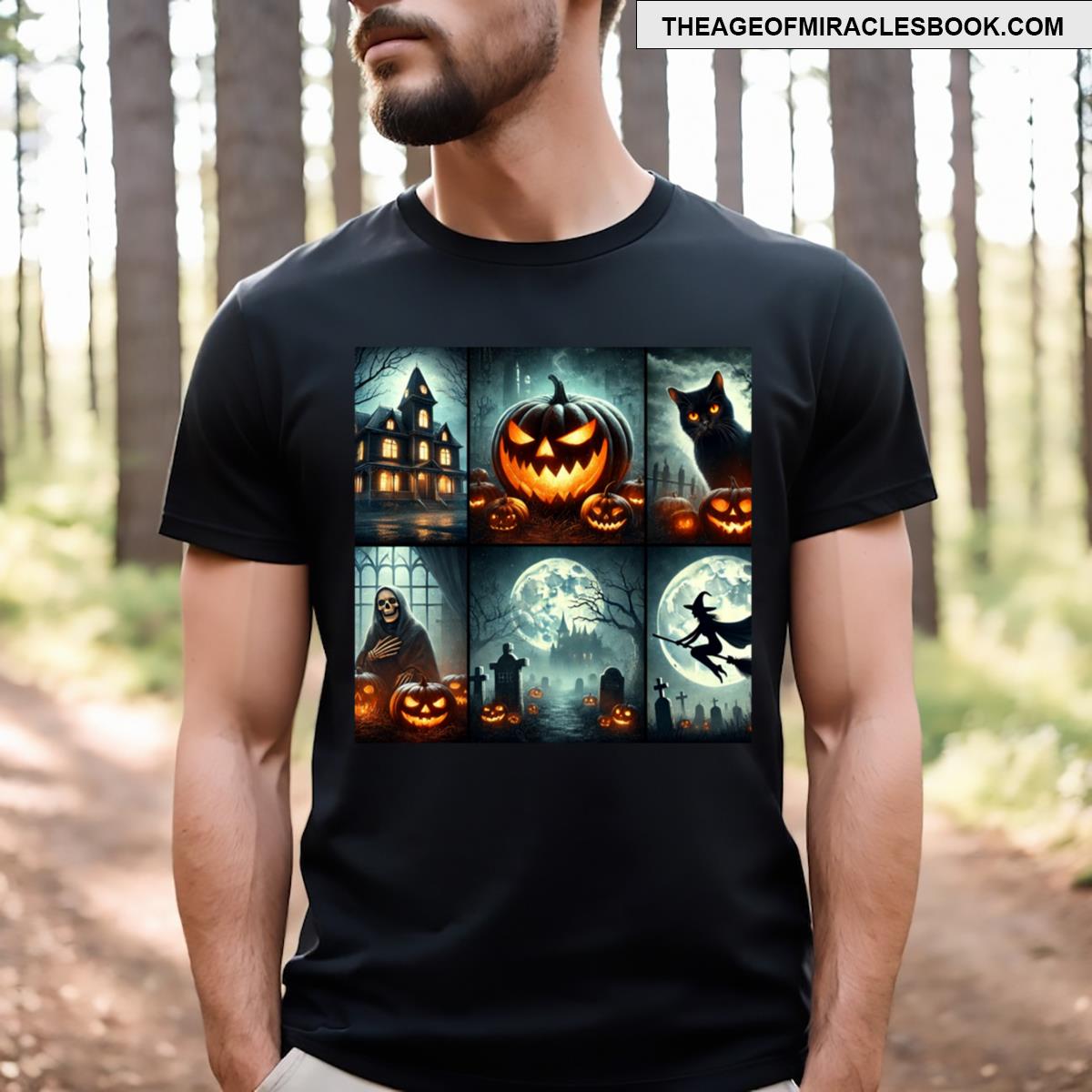Creepy Cool Halloween Collage T-shirt