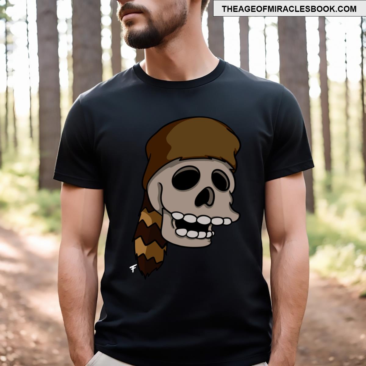 Jebediah Skull Black Background T-shirt