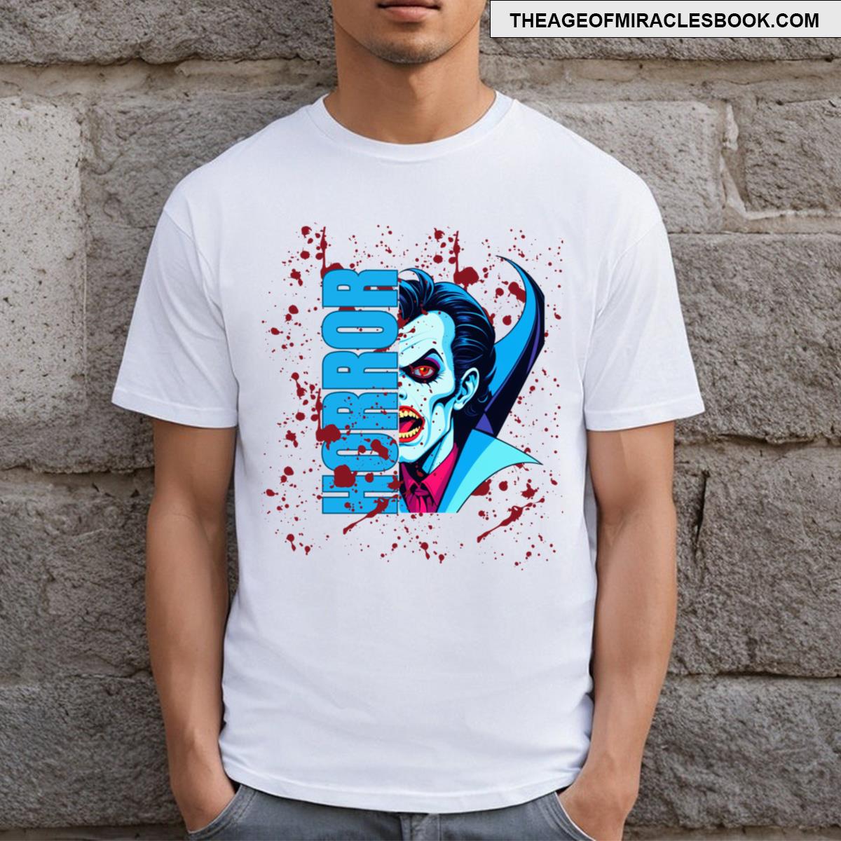 Retro Horror Bloody Vampire T-shirt