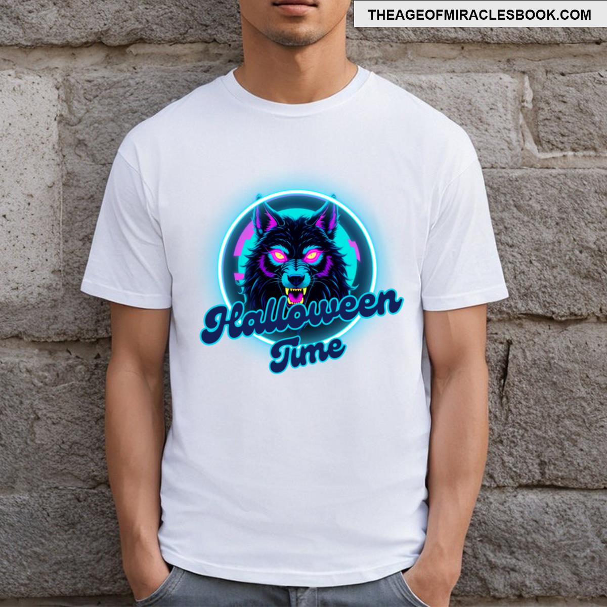 Retro Horror Halloween Time Lycan T-shirt