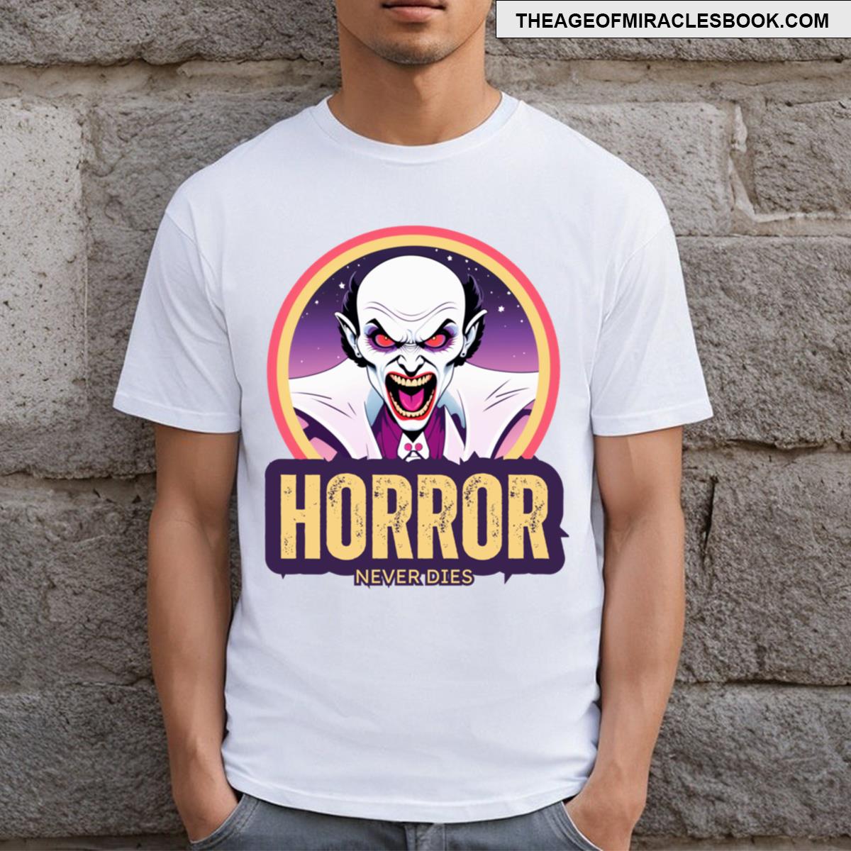 Retro Horror Never Dies Vampire T-shirt