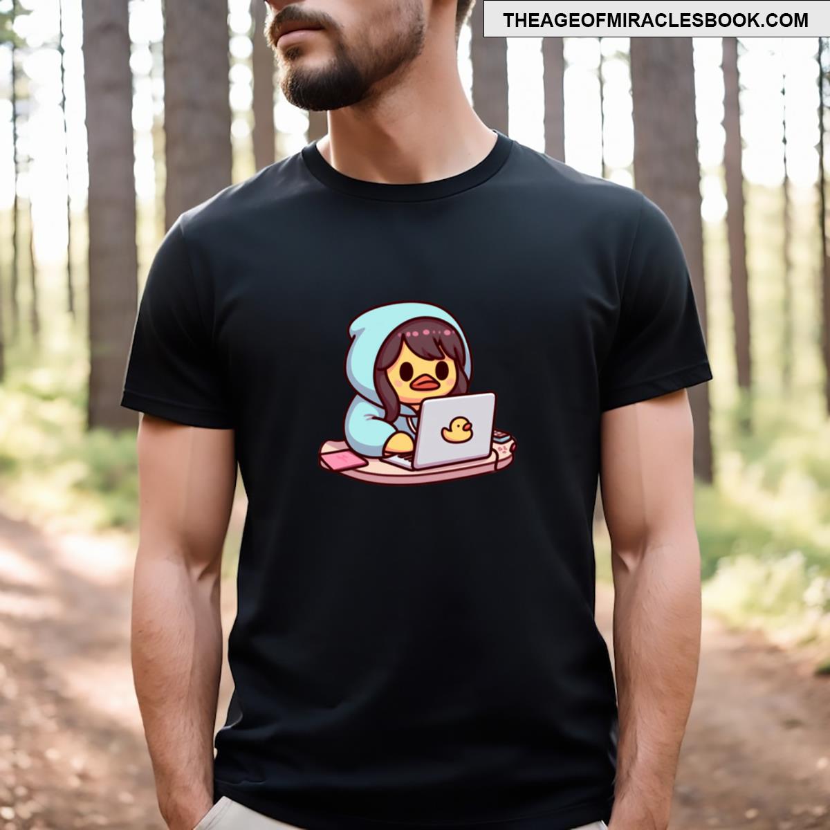 Rubber Duck Programmer Debugging Girl T-shirt