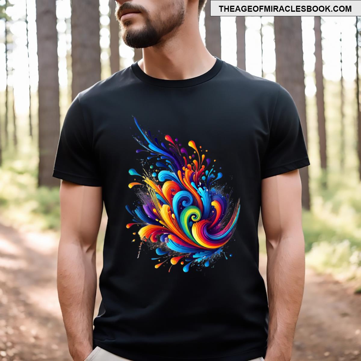 Colorful Splash Pattern T-shirt