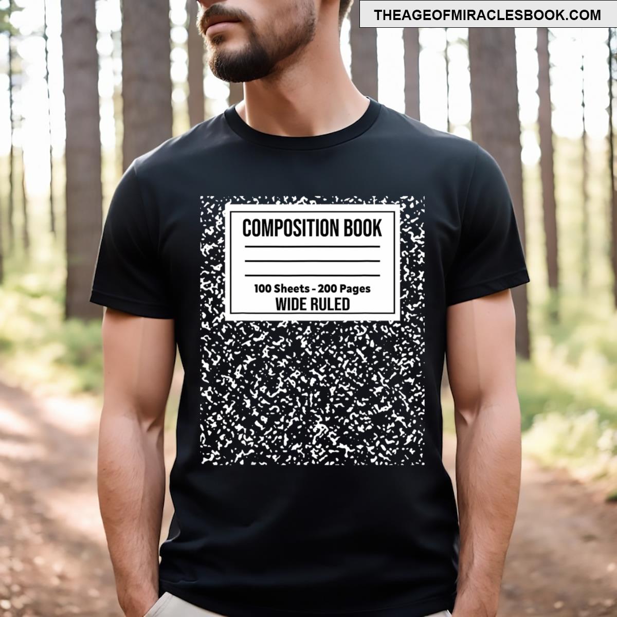 Composition Book Notebook Matching Group Halloween Teacher T-shirt