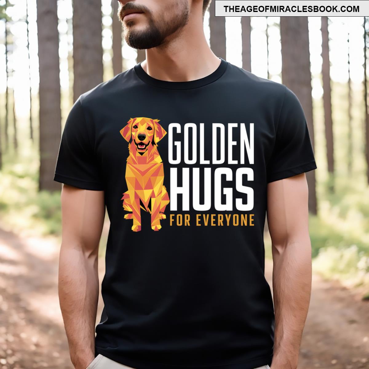 Geometric Golden Retriever T-shirt