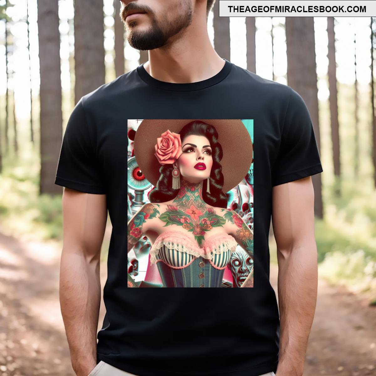 Retro Tattooed Pin Up T-shirt