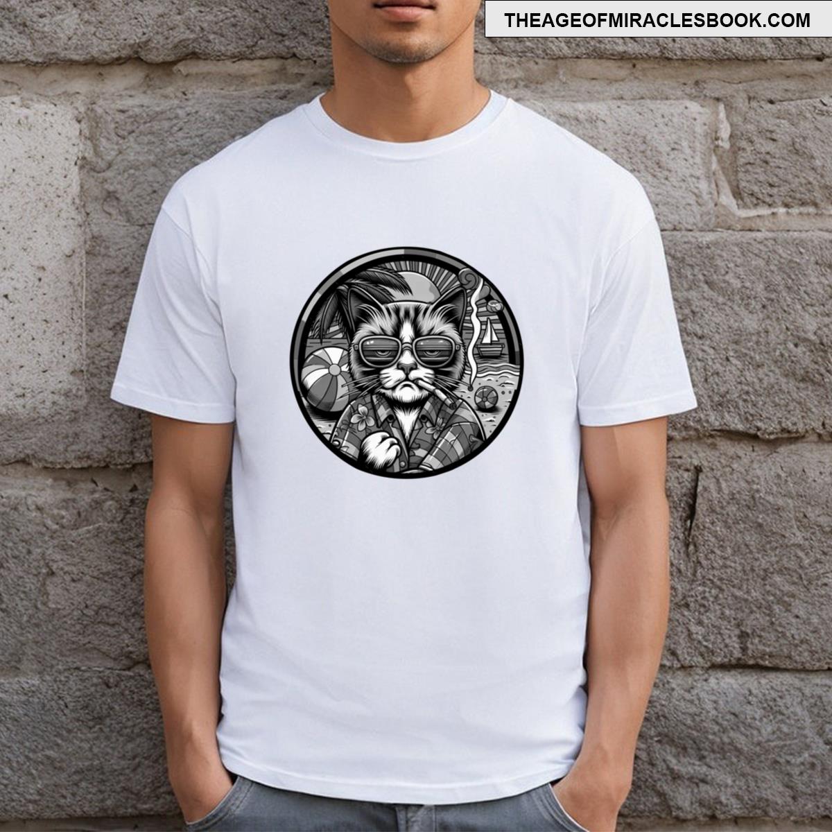 Bored Cat On Vacation T-shirt