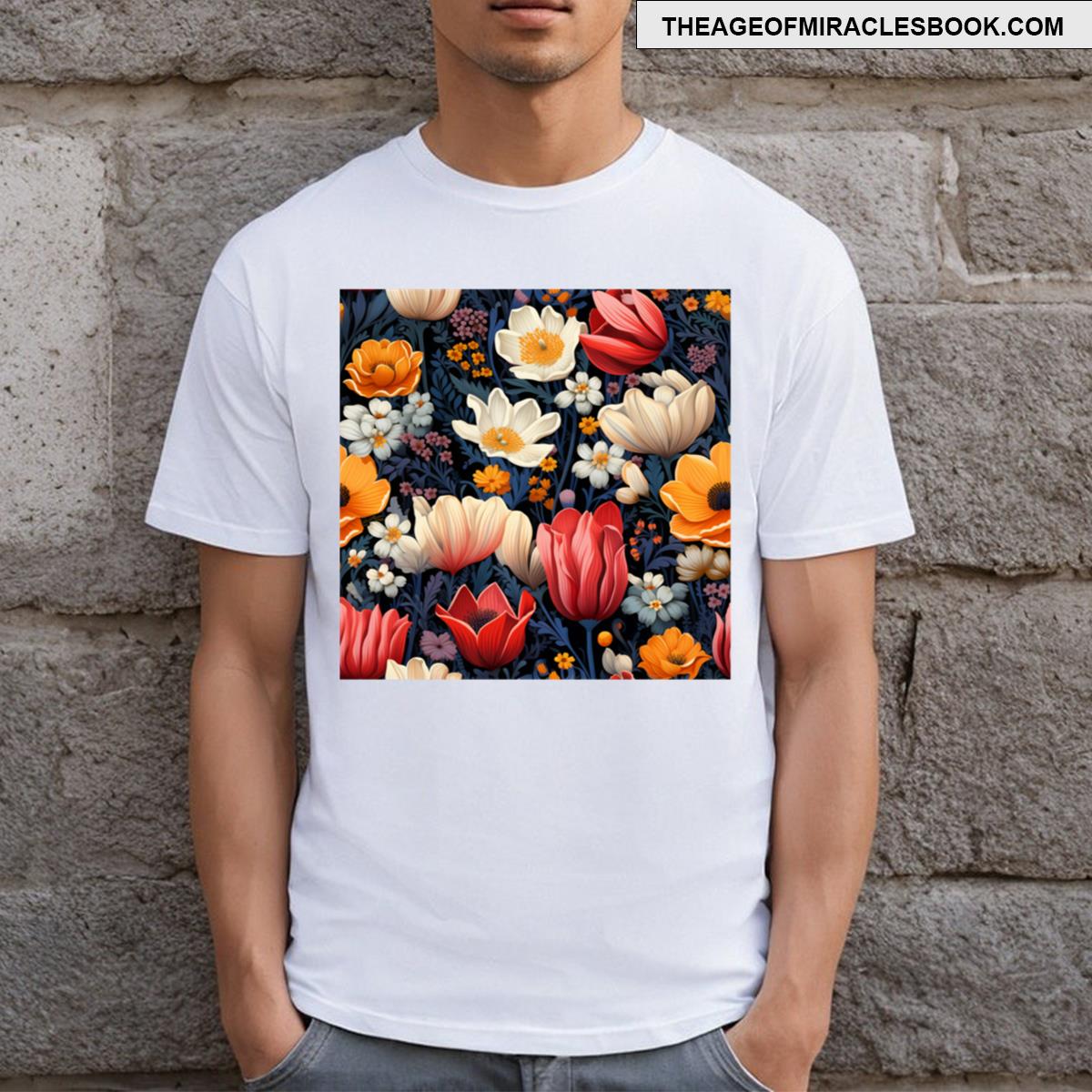 Bohemian Floral Design T-shirt