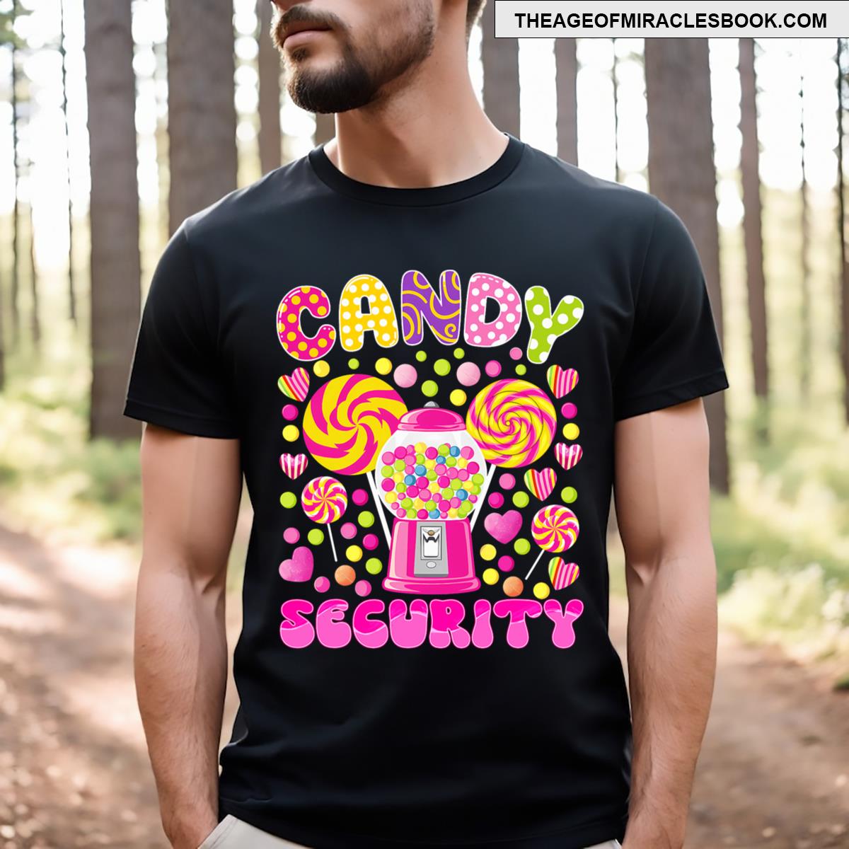 Candy Costume Candy Crew Funny Candy Security T-shirt