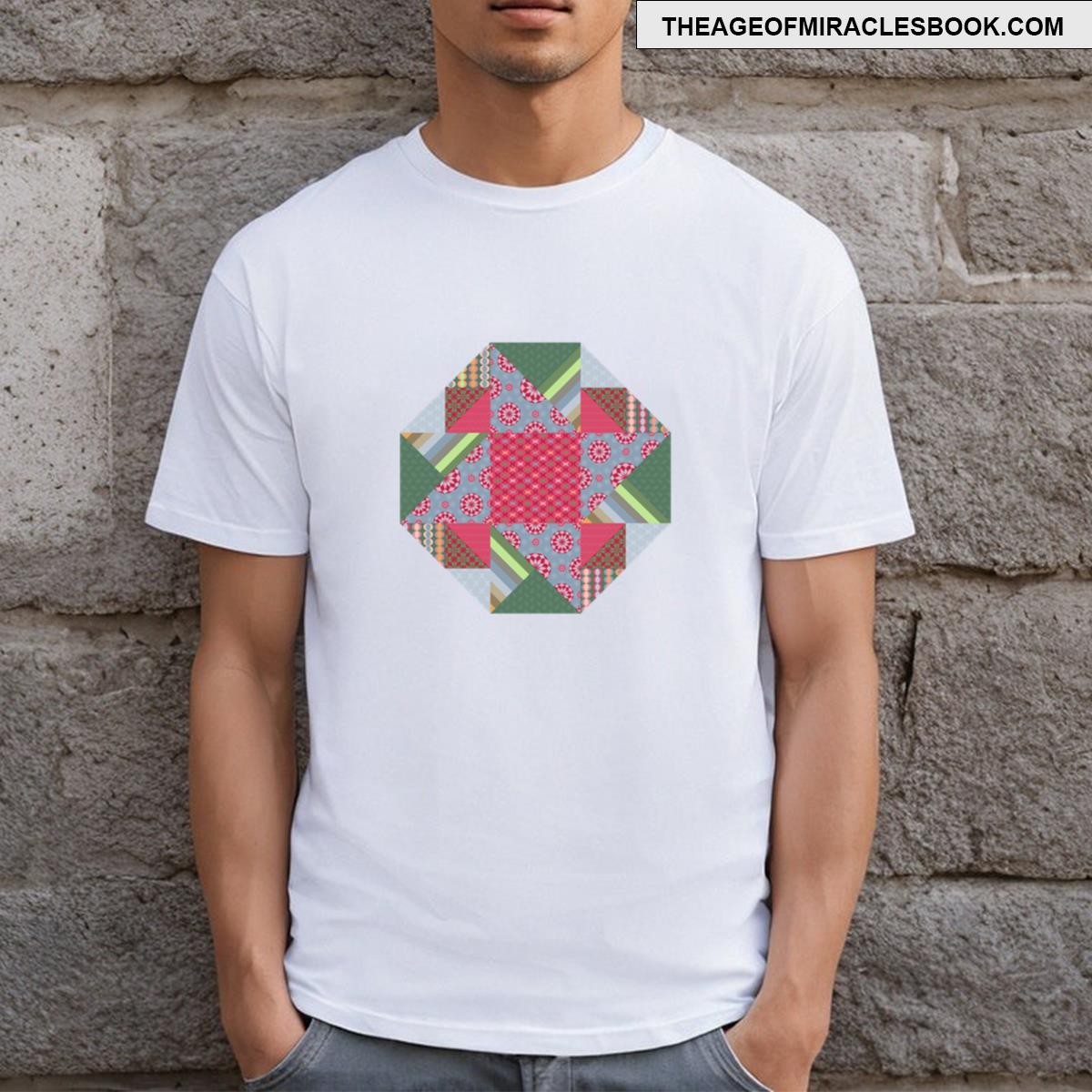 Chirstmas Crescents Patchwork T-shirt