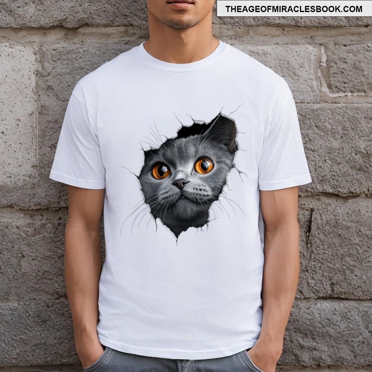 Mysterious Cute Cat T-shirt