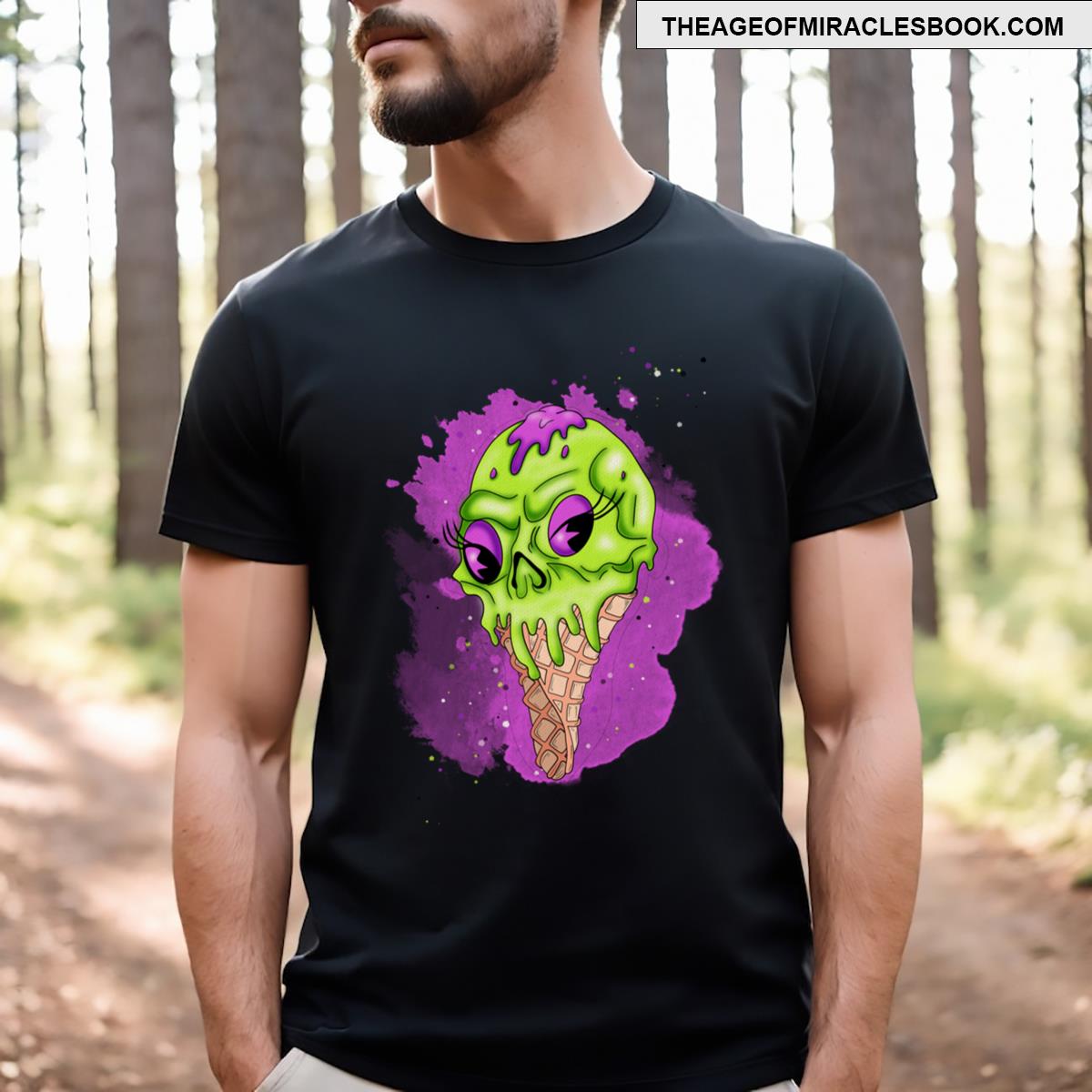 Halloween Skull Ice Cream T-shirt