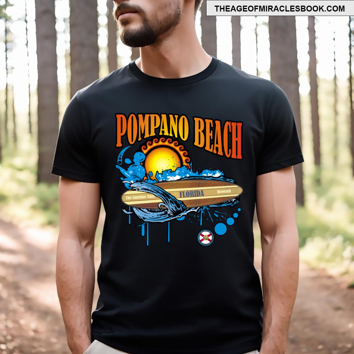 Pompano Beach Florida Surf T-shirt