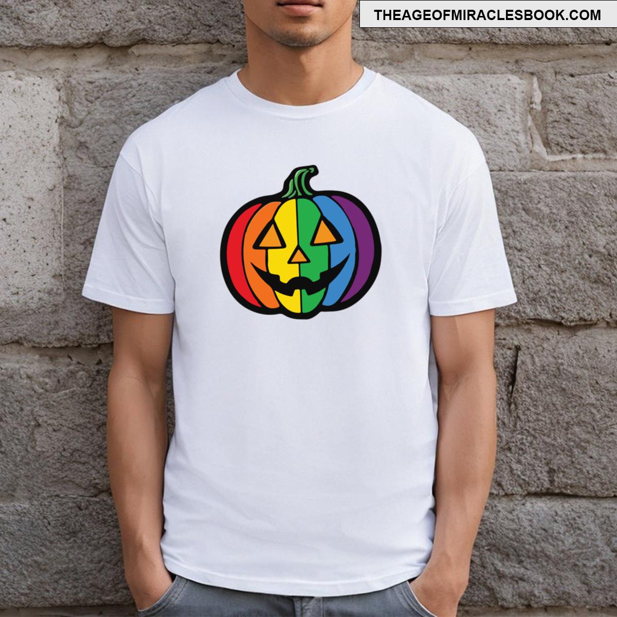 Rainbow Halloween Pumpkin T-shirt