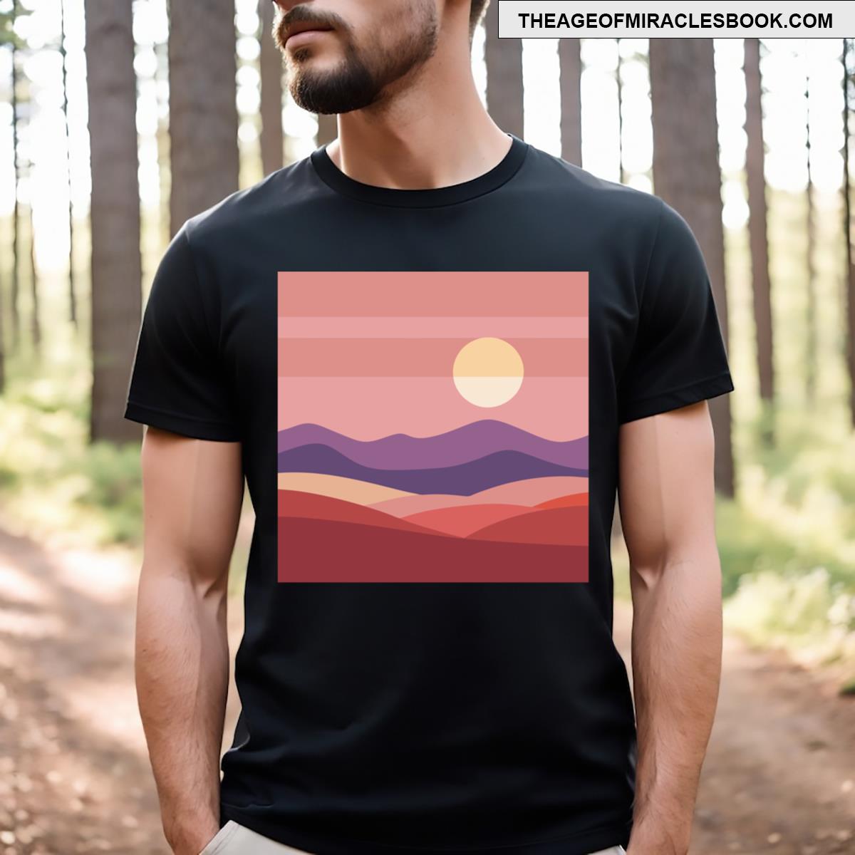 Sunset Lineart Aesthetic T-shirt