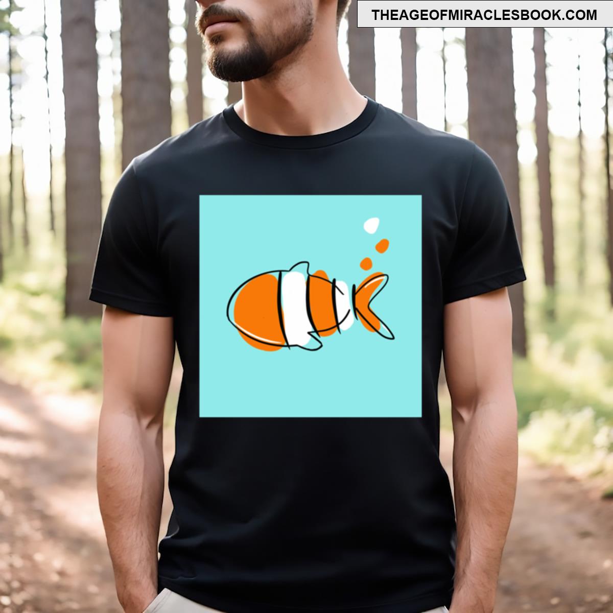 Whimsical Clownfish Splash T-shirt