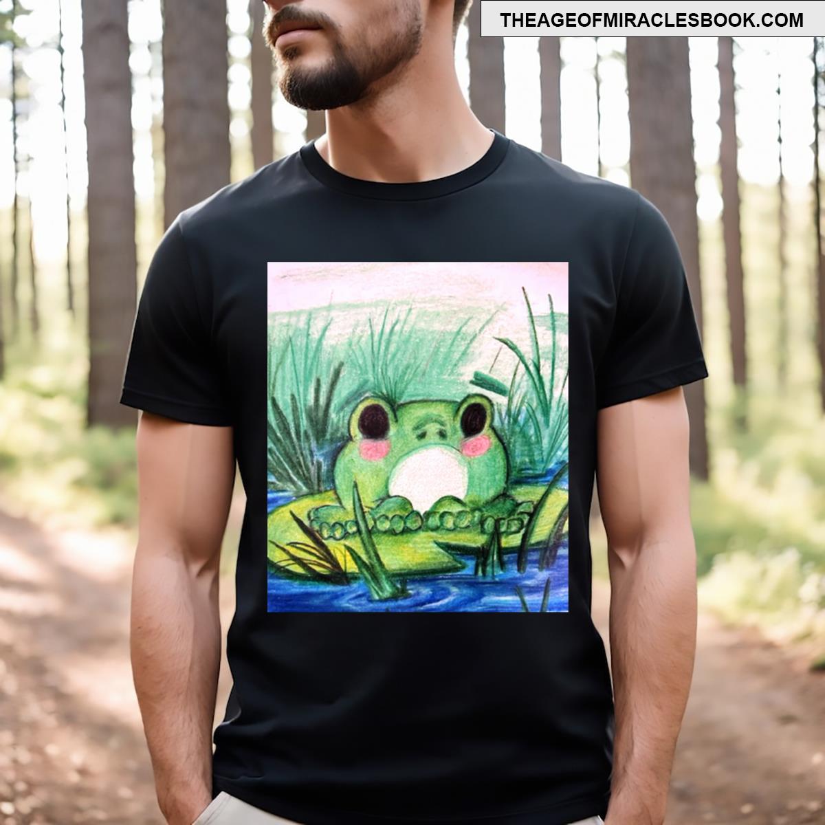 Blushing Frog On A Lily T-shirt