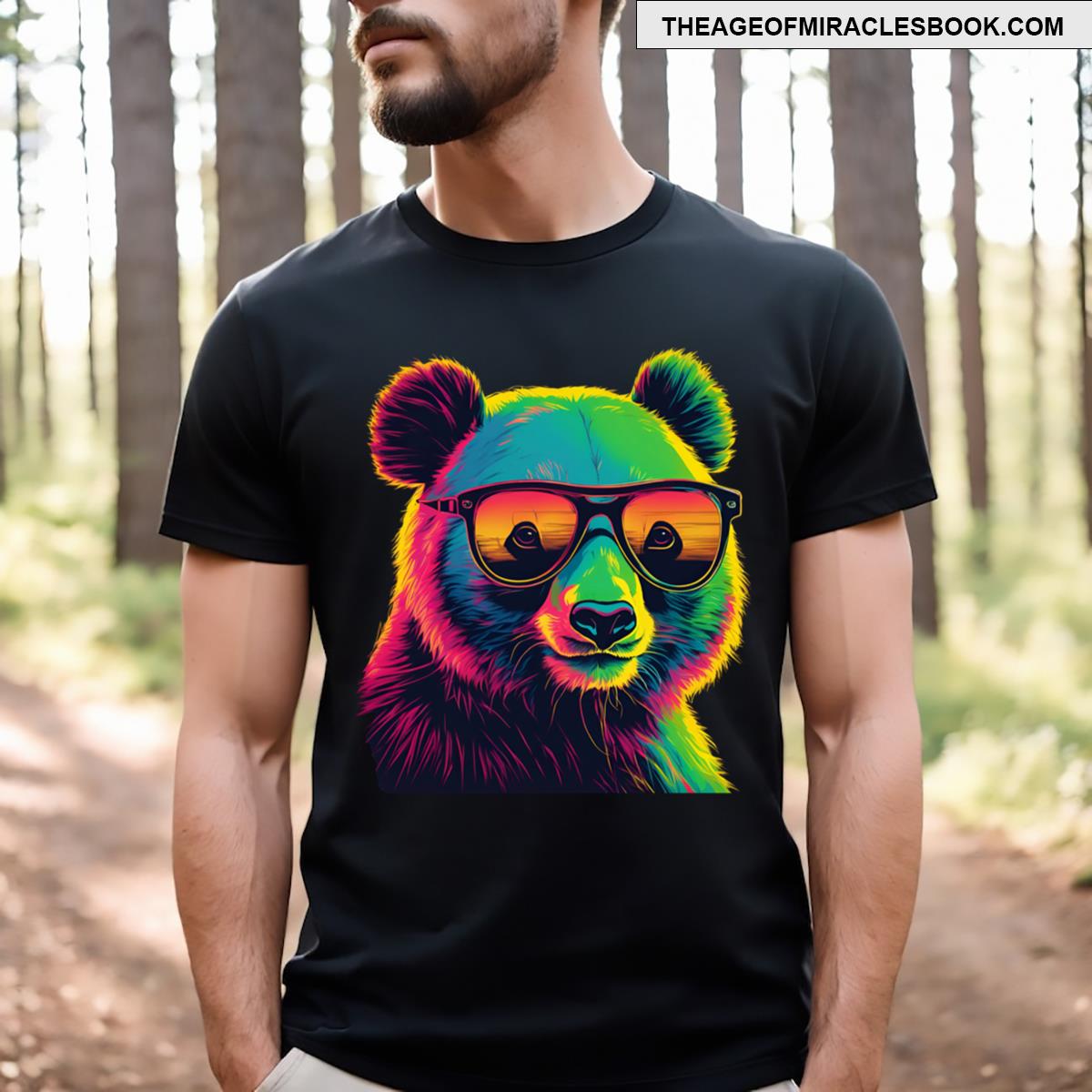 Retro Neon Grizzly T-shirt