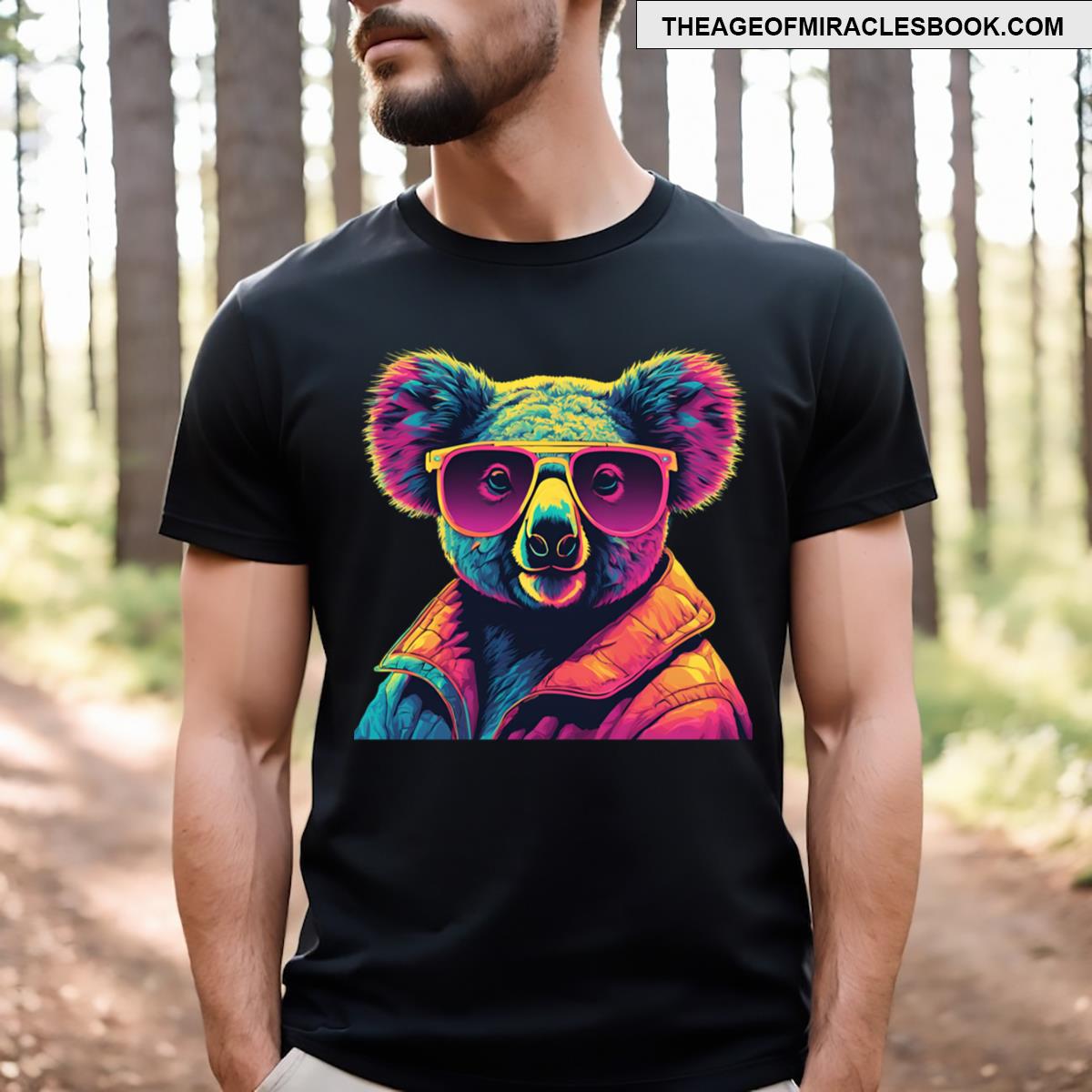 Retro Neon Styling Koala T-shirt