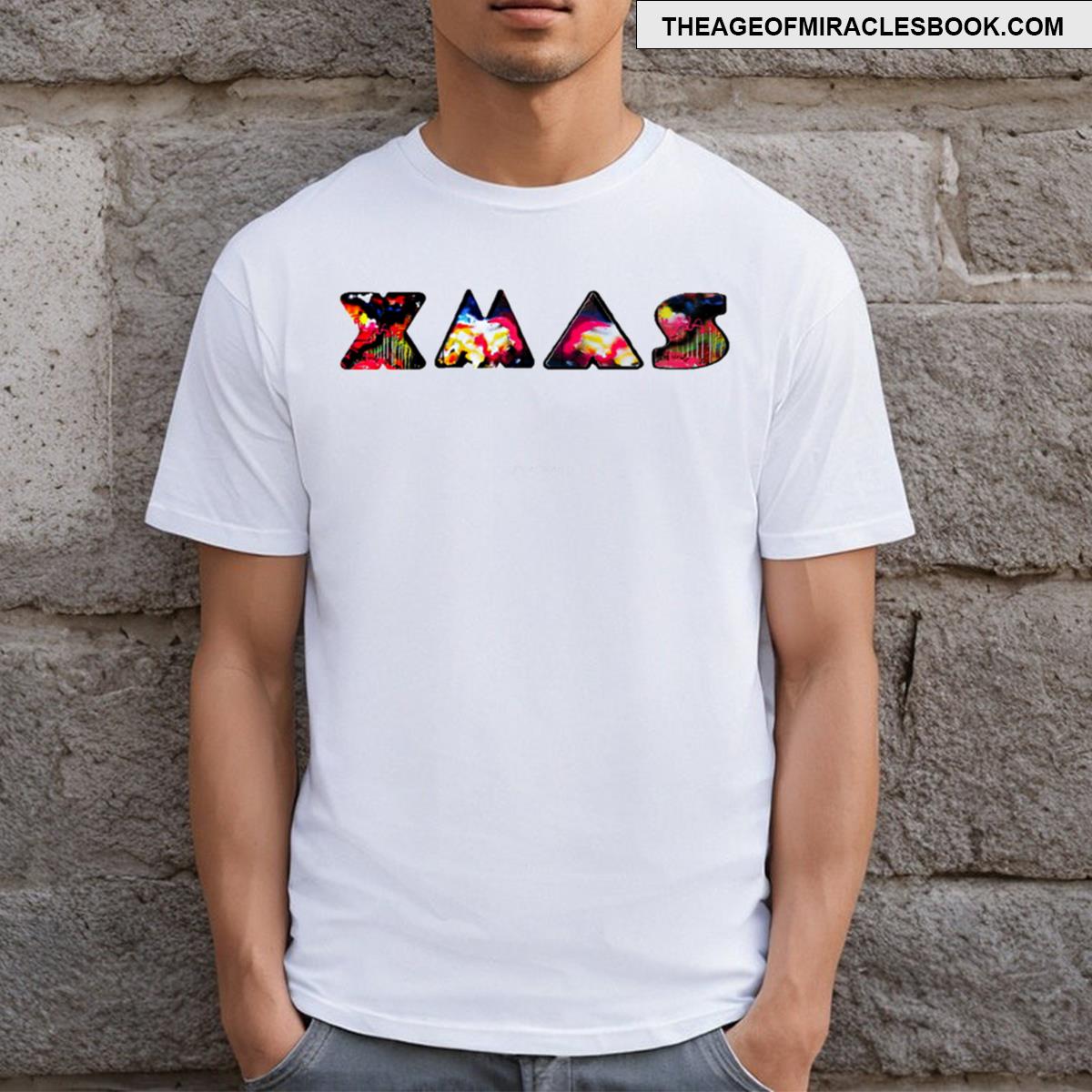 Coldplay Xmas Coloured Pattern Christmas Logo T-shirt