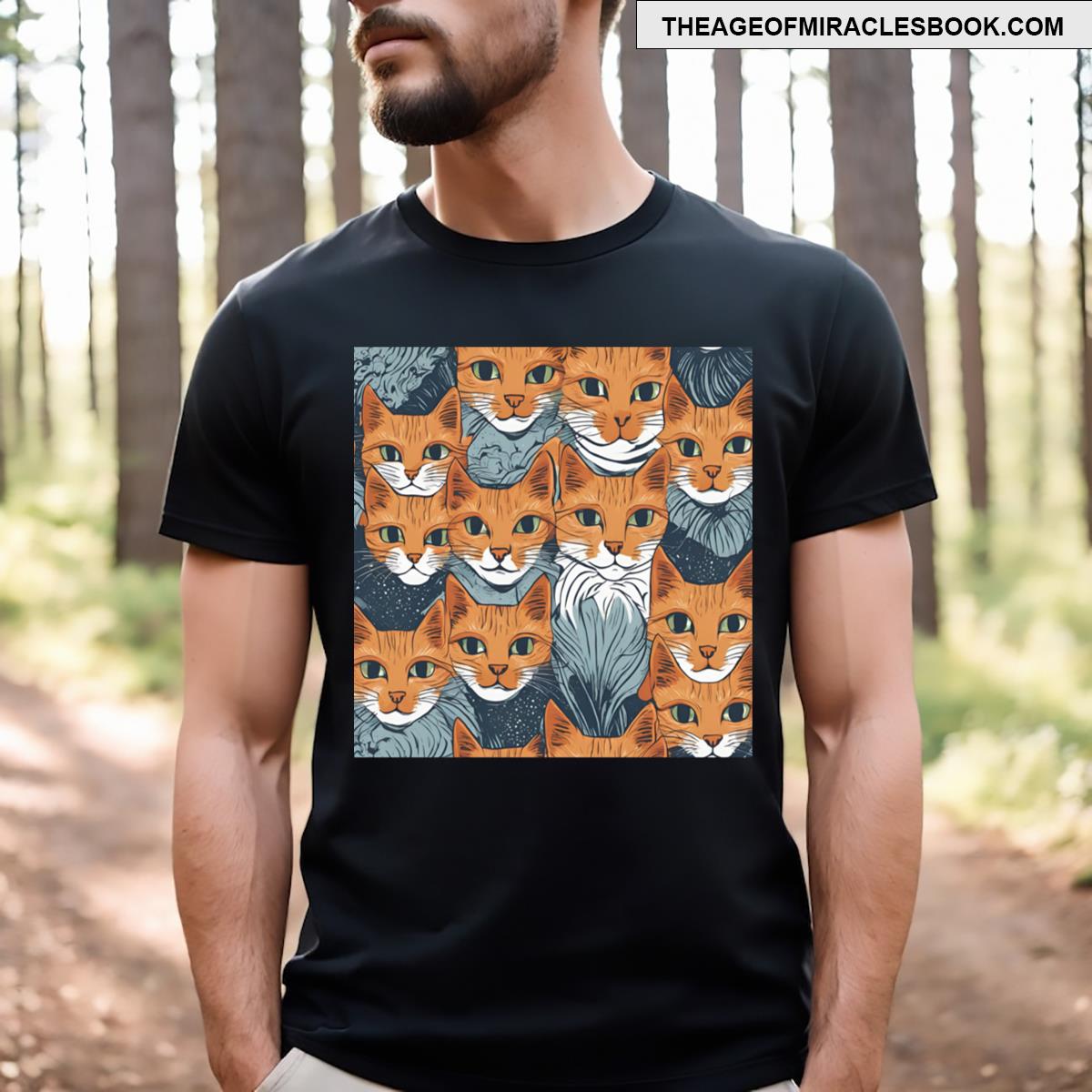 Many Cats In Portrait T-shirt