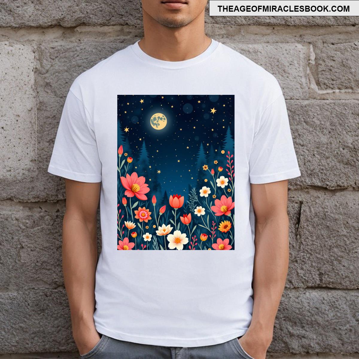 Night Bloom Design T-shirt