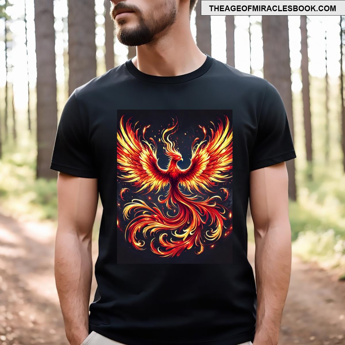 Phoenix Flame Fantasy Art Graphic T-shirt