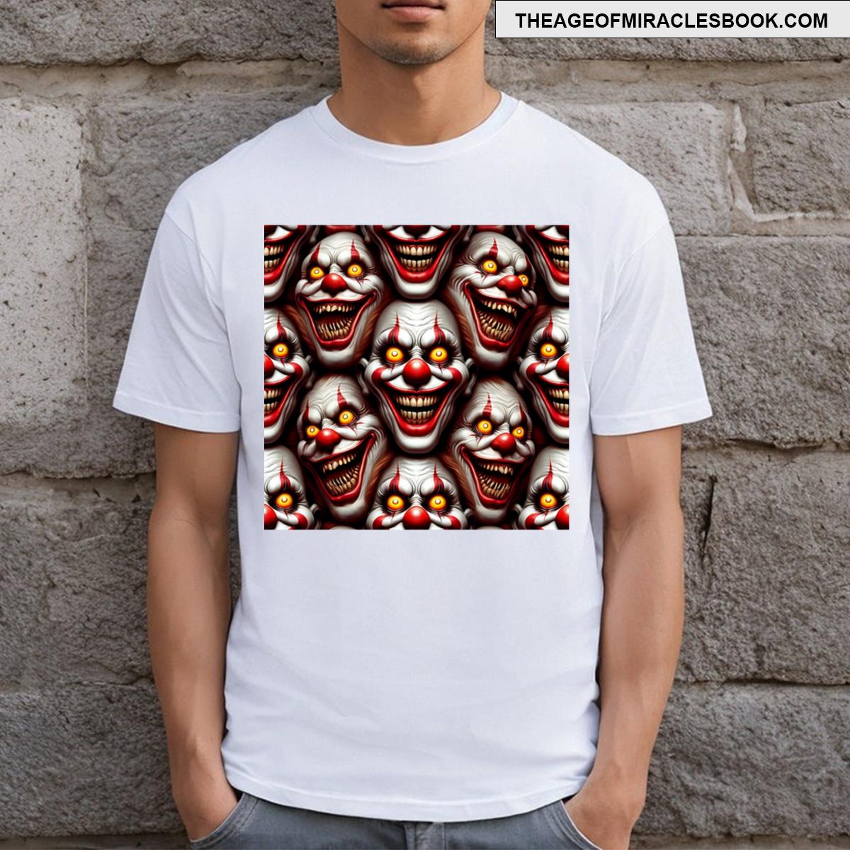 Terrifying Evil Clown Faces T-shirt