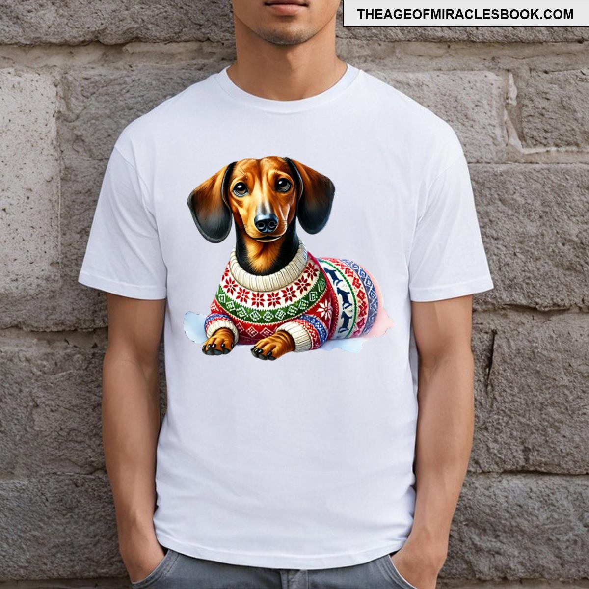 Dachshund In Christmas T-shirt