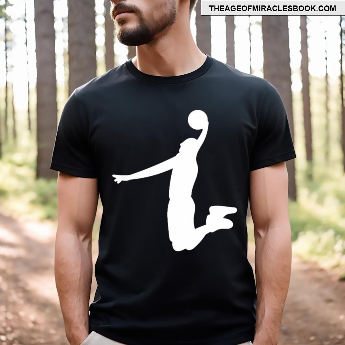 Dunking Basketball Player Silhouette T-shirt