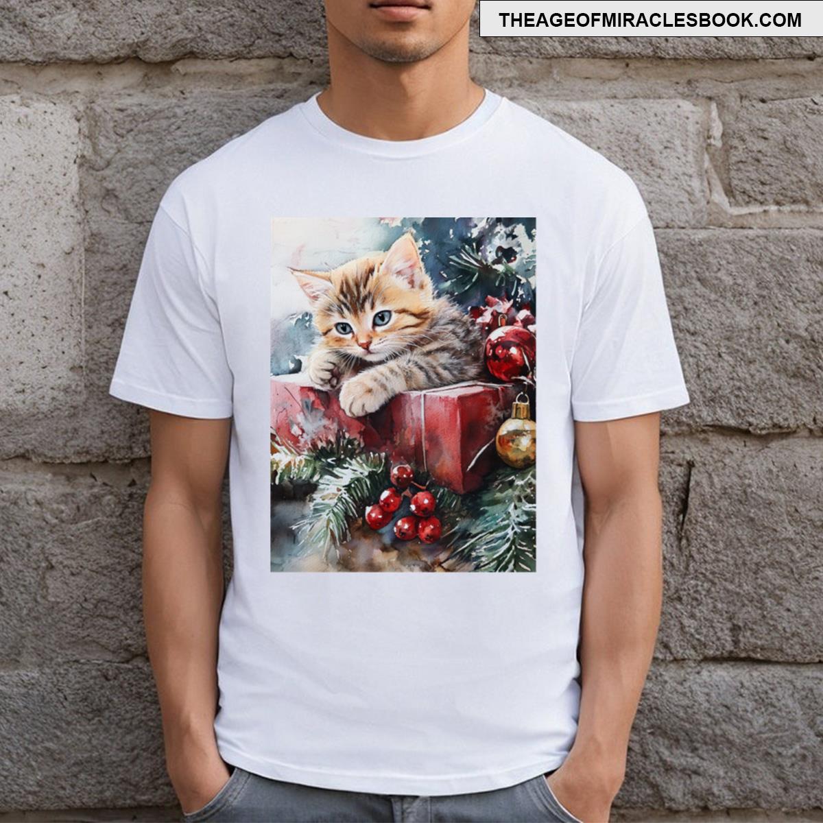 Kitten Christmas Present T-shirt