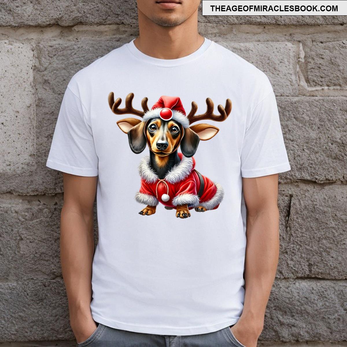 Santa Dachshund T-shirt