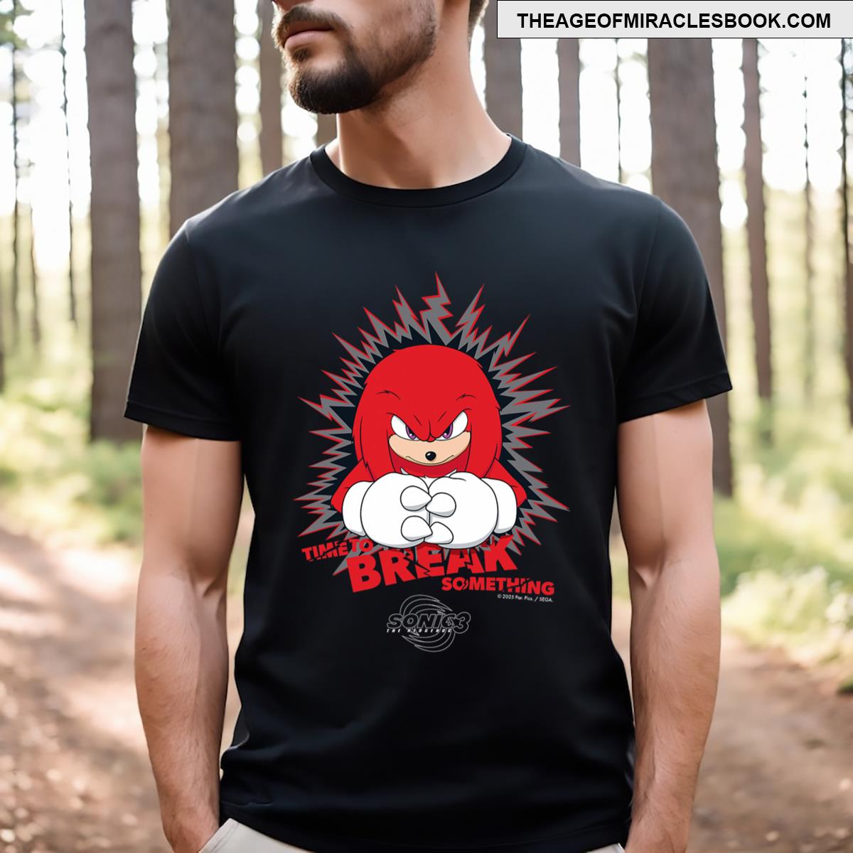Sonic The Hedgehog 3 Knuckles Time To Break Something T-shirt