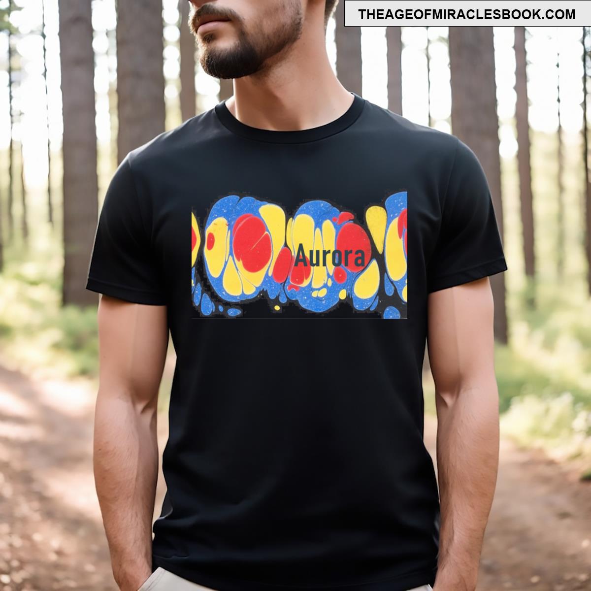 Aurora Marbling By Josef Halfer T-shirt