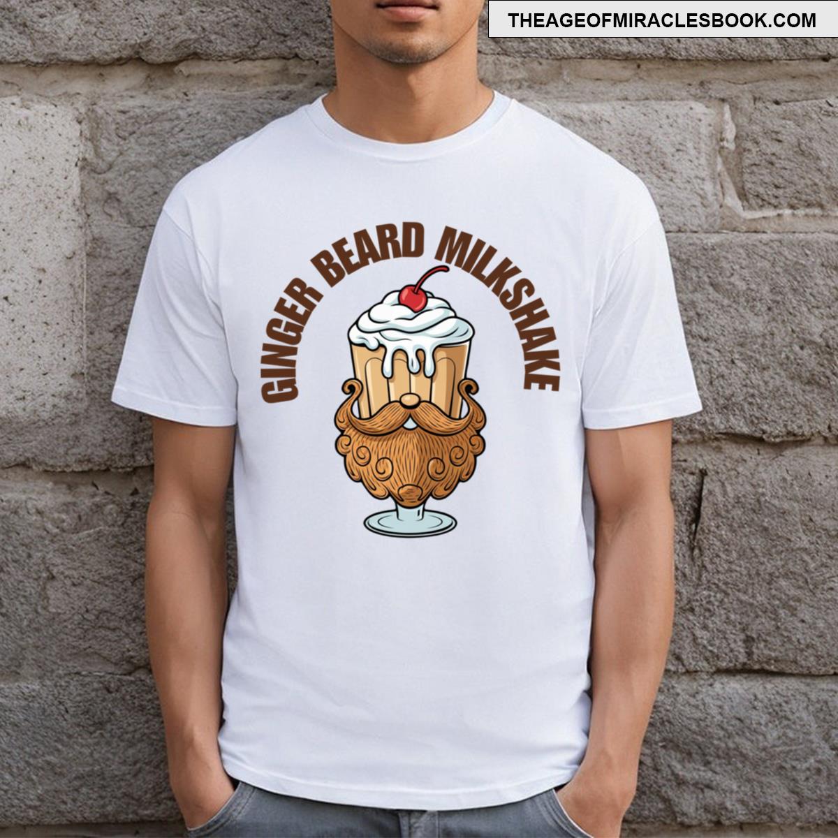 Ginger Beard Funny Milkshake T-shirt