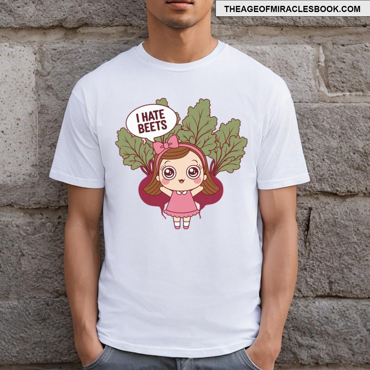 I Hate Beets!! Cute Beets Cartoon T-shirt