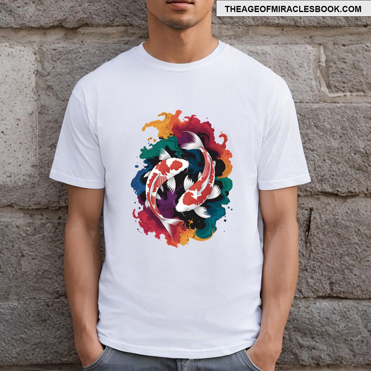 Koi Fish In Ink Pool T-shirt