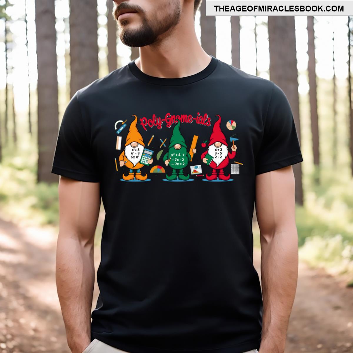 Math Teacher Gnome Algebra Back To School T-shirt