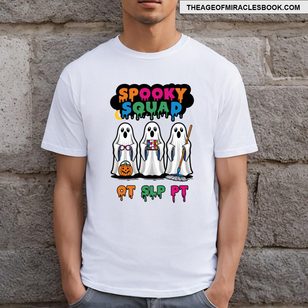 Occupational Therapy Ghost Spooky Squad Design T-shirt
