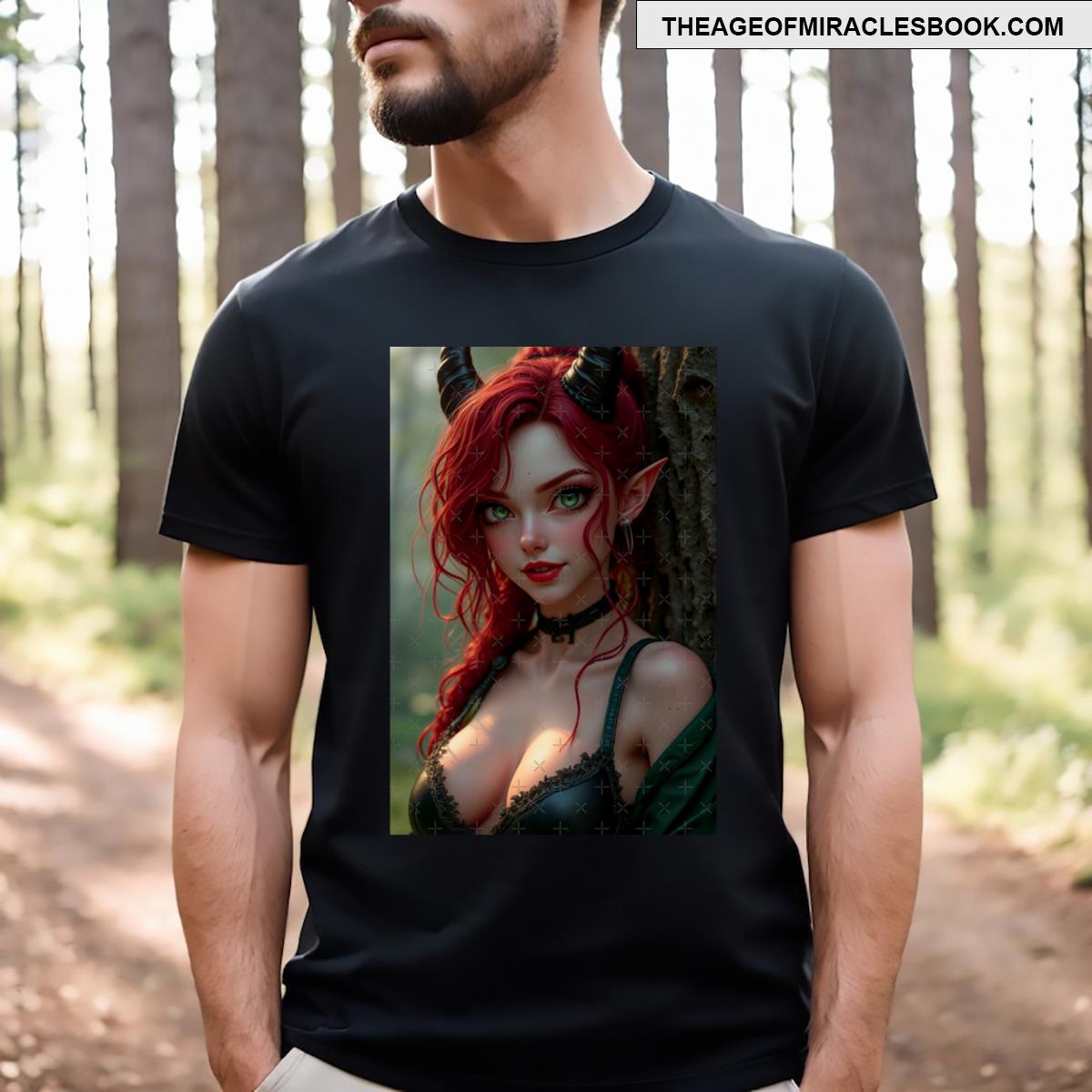 Red Hair Forest Devil T-shirt