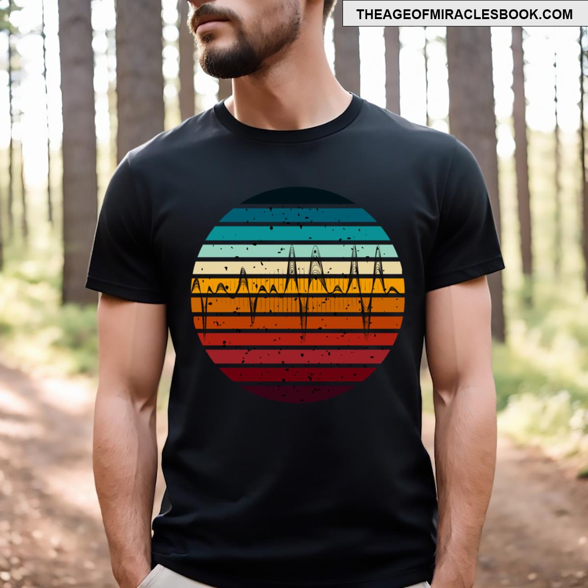 Sunset Sound Wave T-shirt