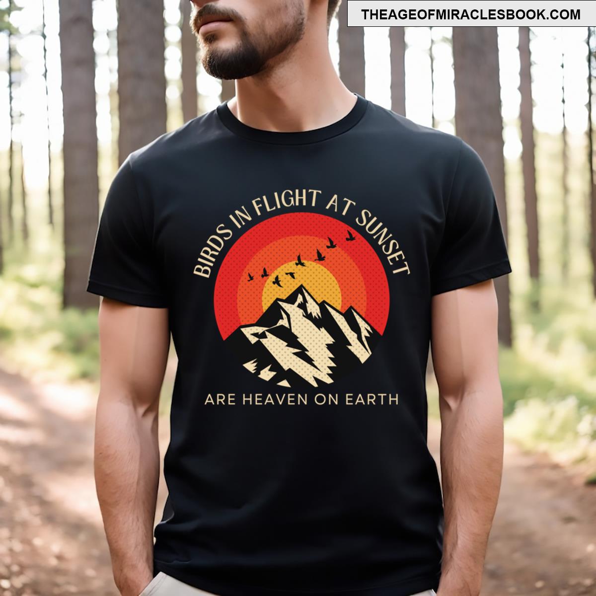 Birds In Flight At Sunset T-shirt