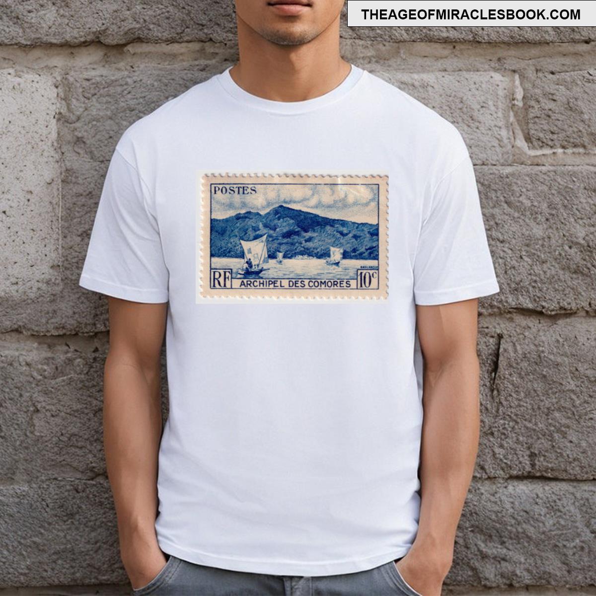 Comorescomoros Stamp In Blue T-shirt