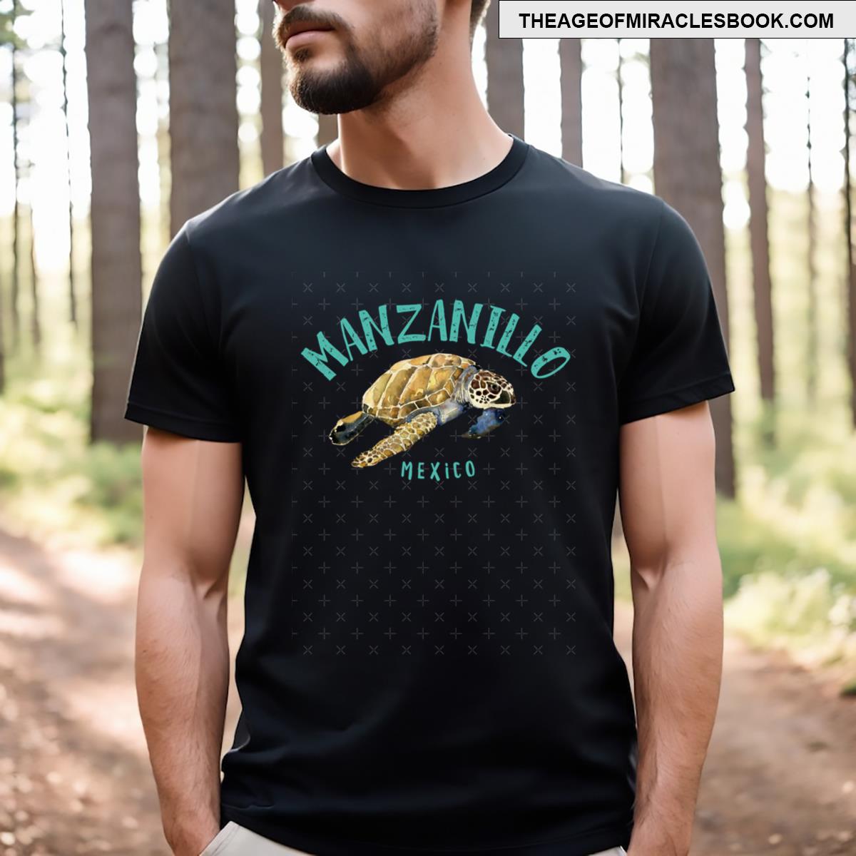 Manzanillo Mexico Sea Turtle Design T-shirt
