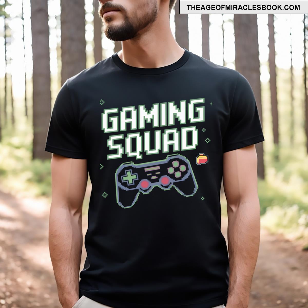 Retro Gaming Squad Controller Graphic Design T-shirt