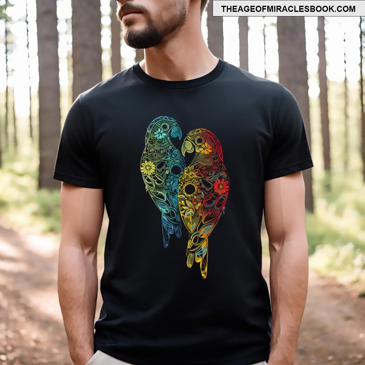 Stylized Lovebird 3 T-shirt