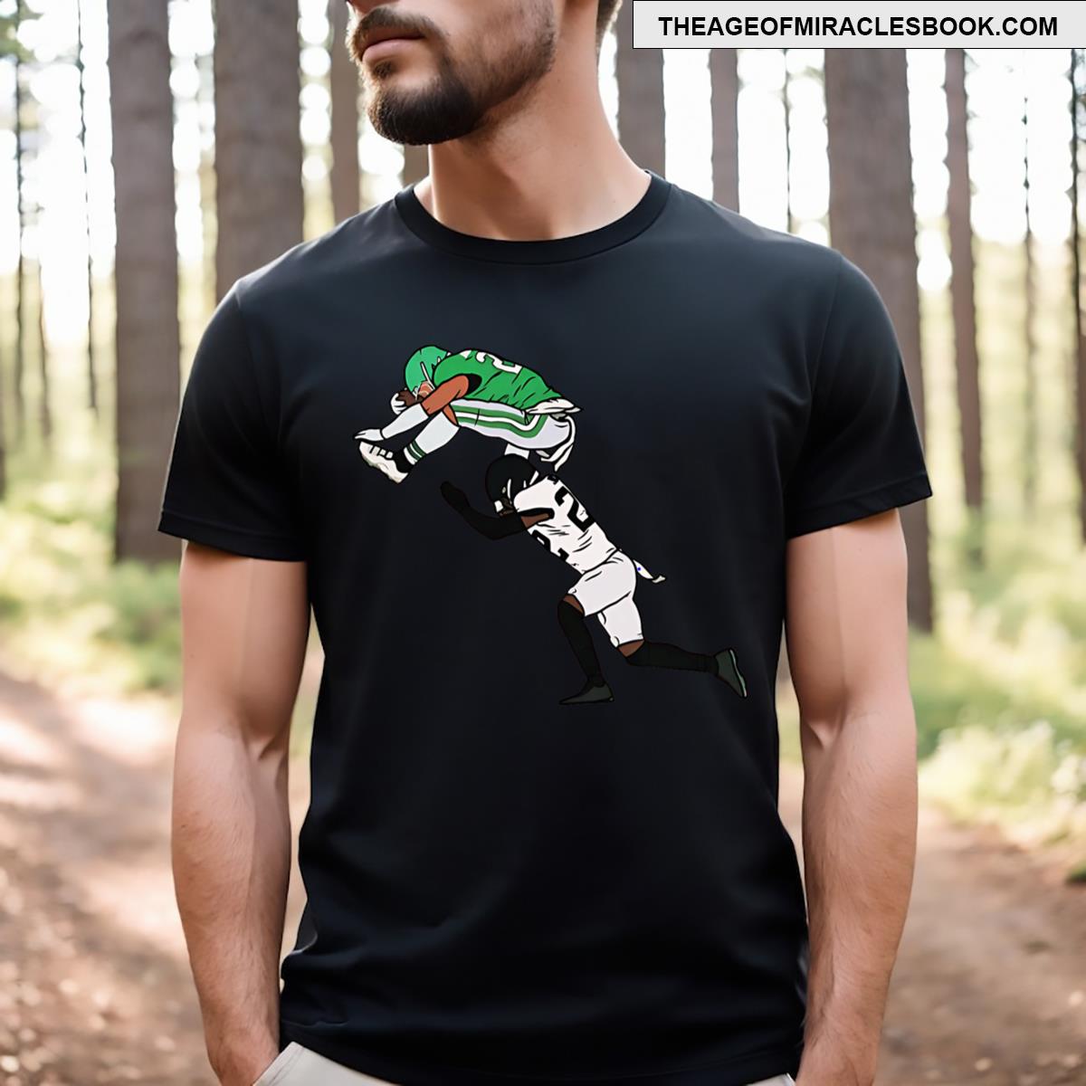 Fly Saquon Fly Eagles Barkley The Reverse Hurdle T-shirt