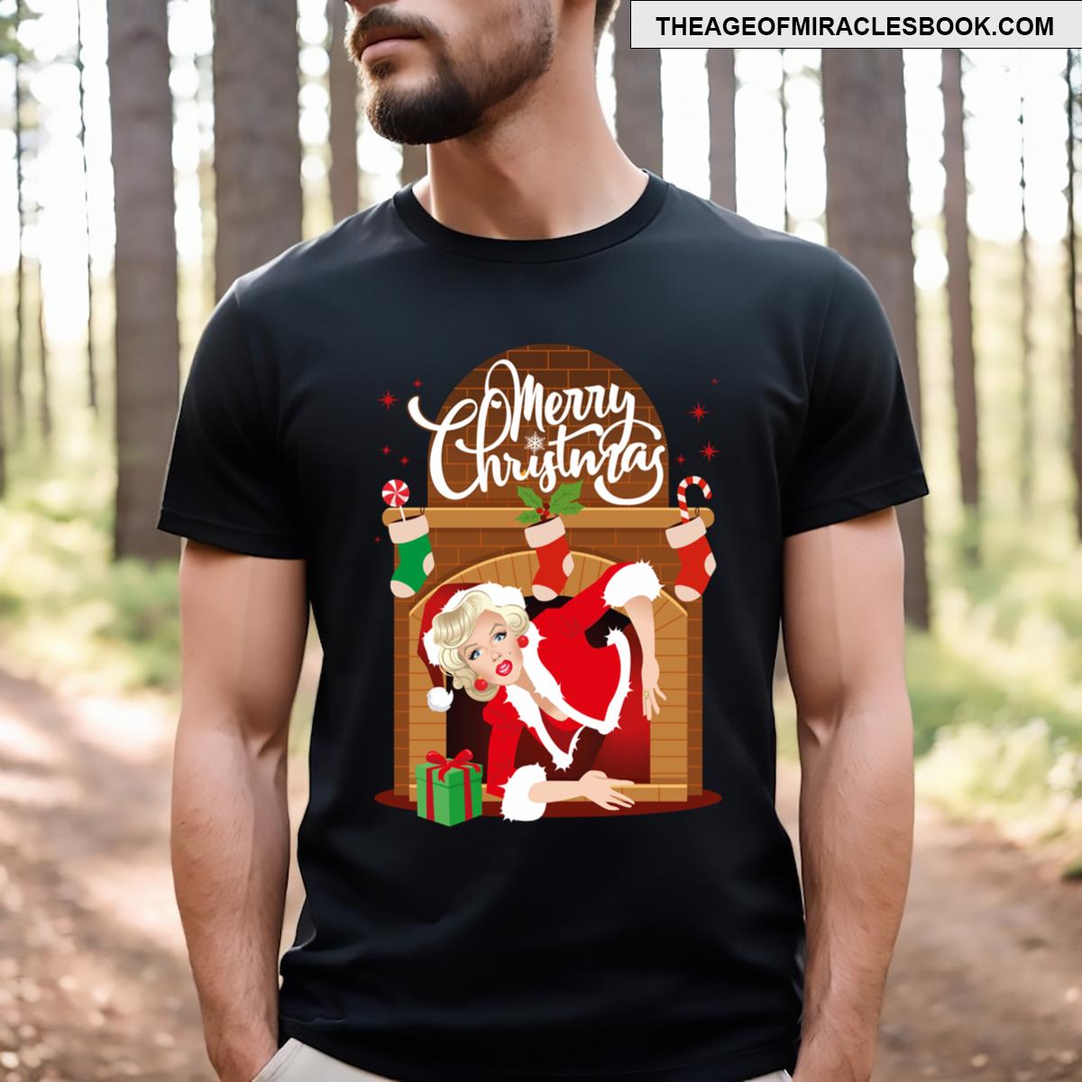 Marilyn Santa T-shirt
