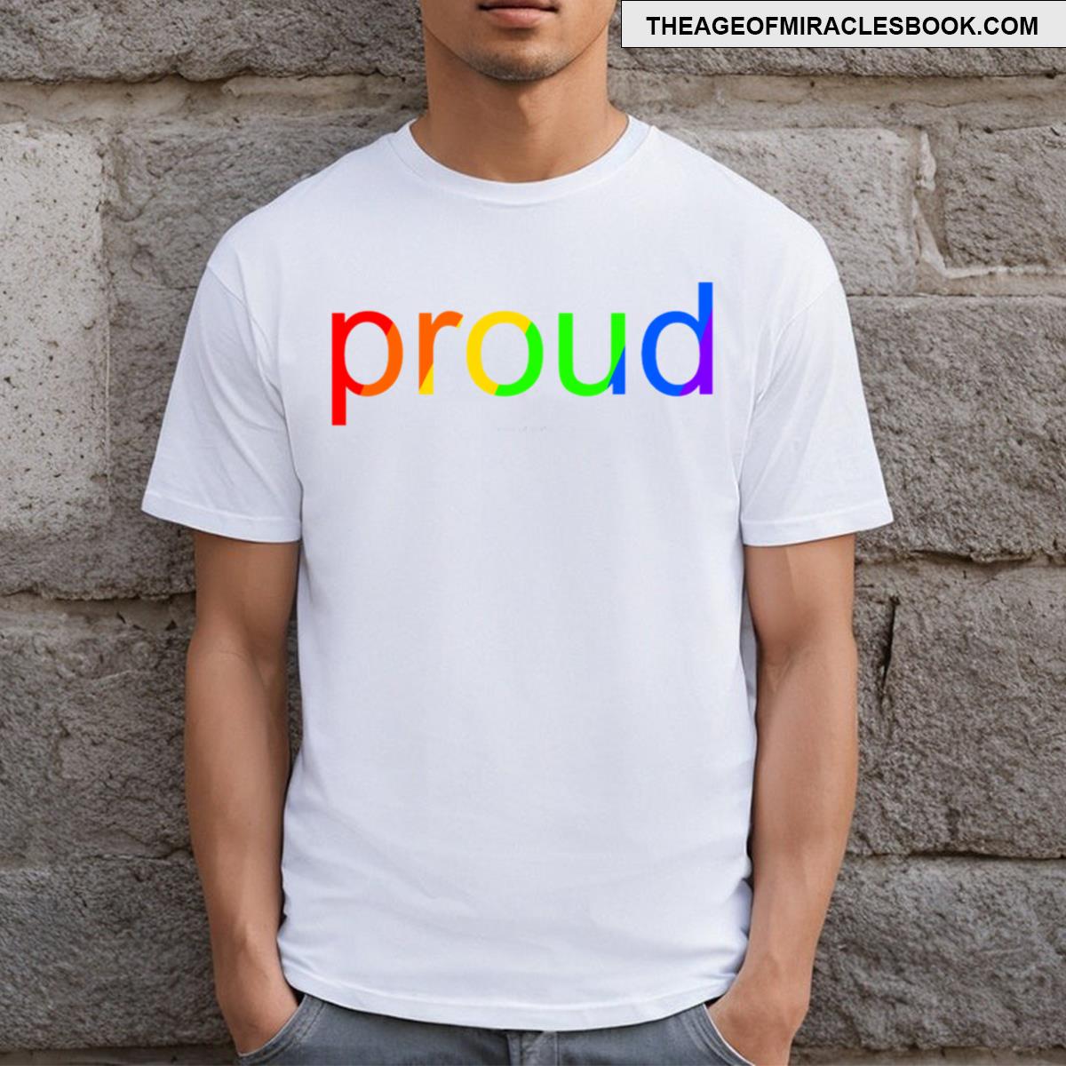 Proud Text Rainbow T-shirt