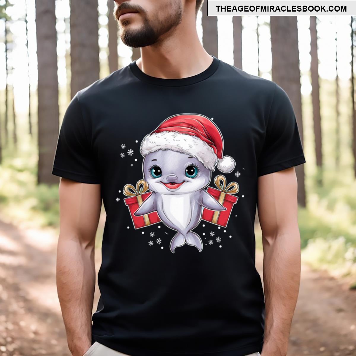 Christmas Dolphin T-shirt